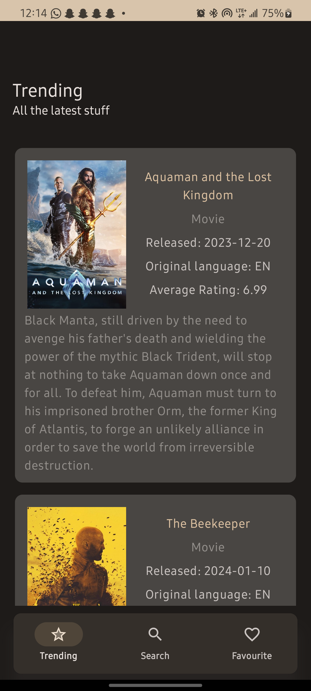 Watchlist screenshot 1