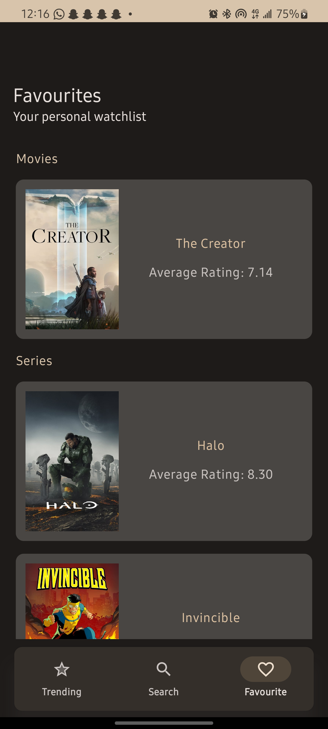 Watchlist screenshot 3